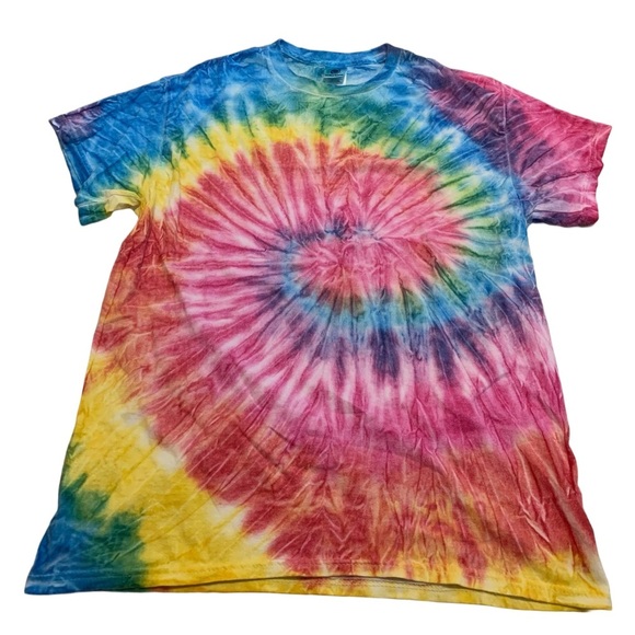 Colortone Tie Dye Swirl T-Shirt Rainbow M - Picture 1 of 5